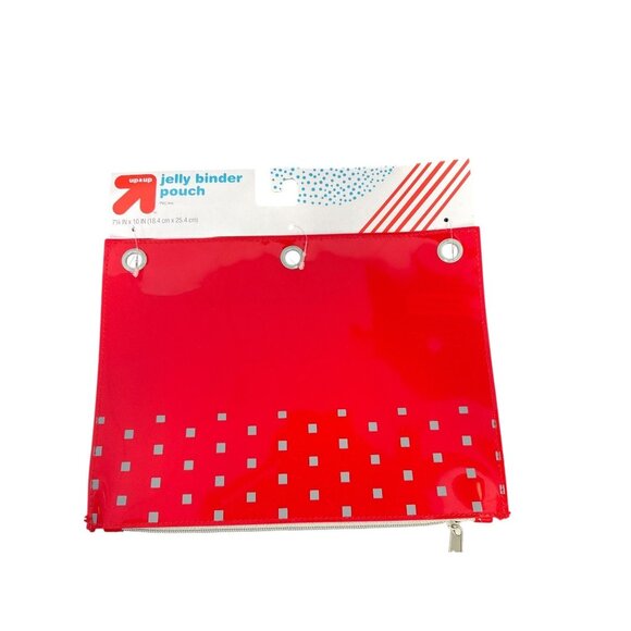 Up & Up Other - Up & Up Jelly Binder Pouch Red 7 3/4"x10" PVC-Free With 3 Grommets